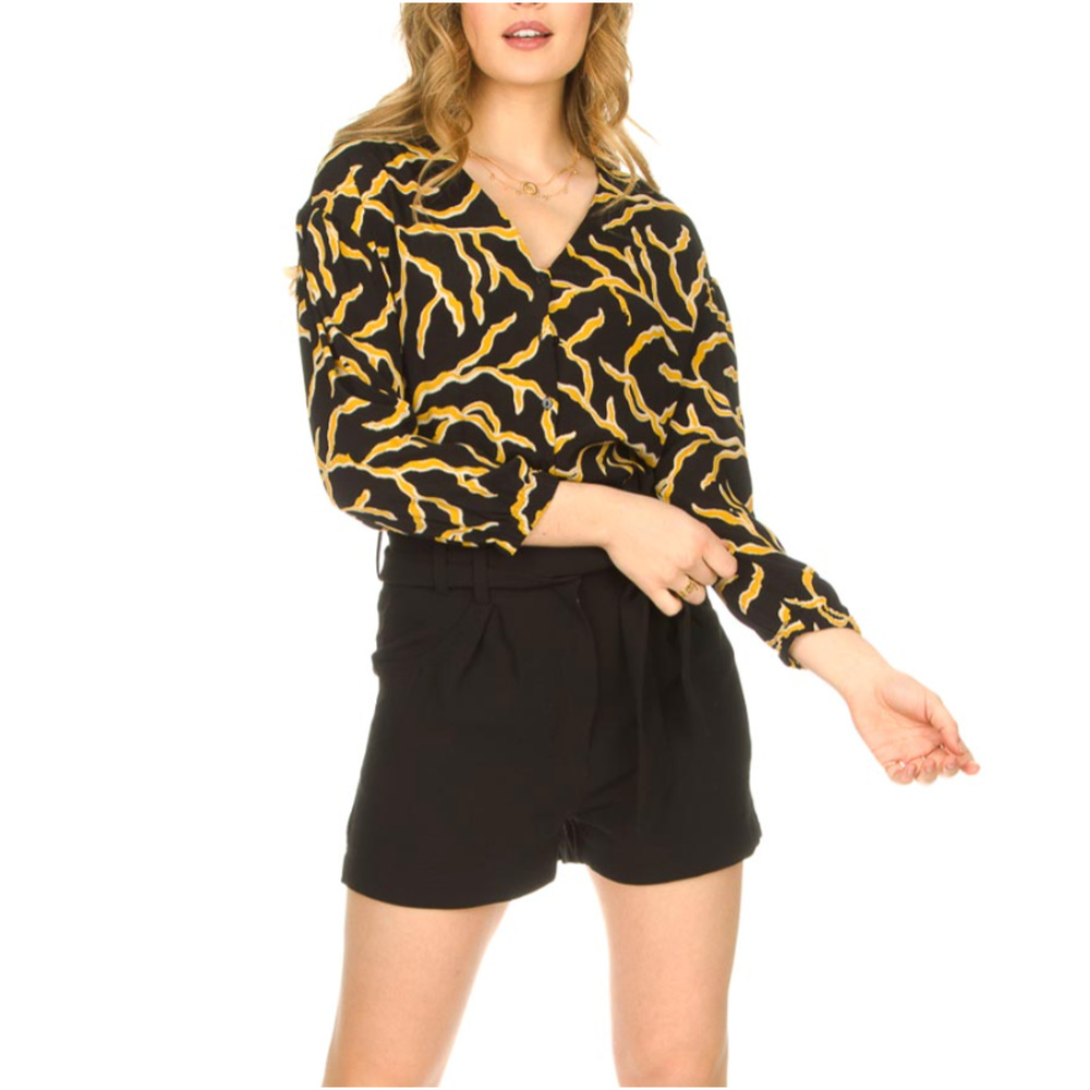 BA&SH Clea Blouse Long Sleeve Viscose V-Neck Blouse City Office 0, US 4